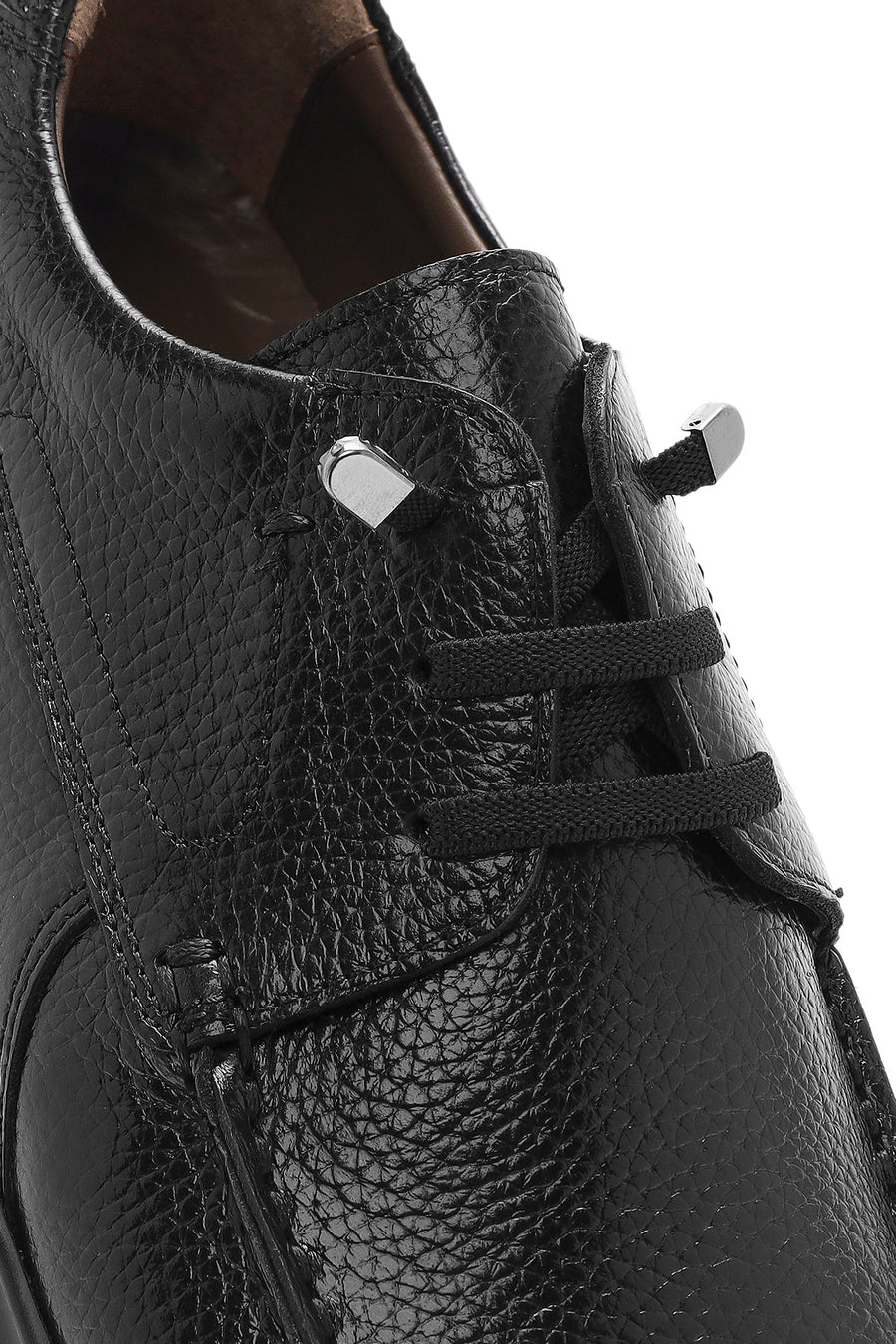Men's Black Lace-up Leather Casual Shoes