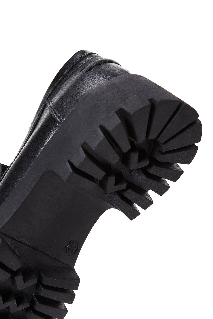 Kadın Siyah Kalın Tabanlı Deri Maskülen Loafer