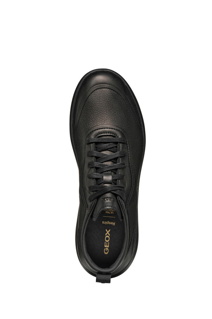 Geox Men's Black U Xtors B - Print.Lea + Smo.Lea Lace-Up Leather Sneakers