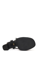 Woman Black Platform Thick High-Heeled Sandals | Derimod