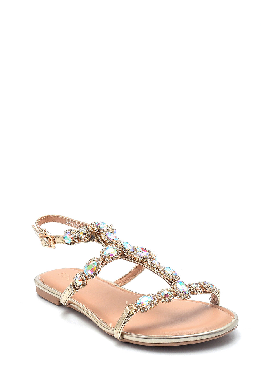 Women's Casual Stone Detailed Sandals