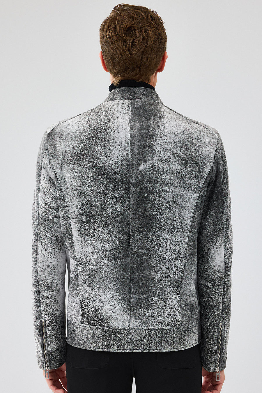 Carrera Men's Gray Nubuck Leather Sport Jacket