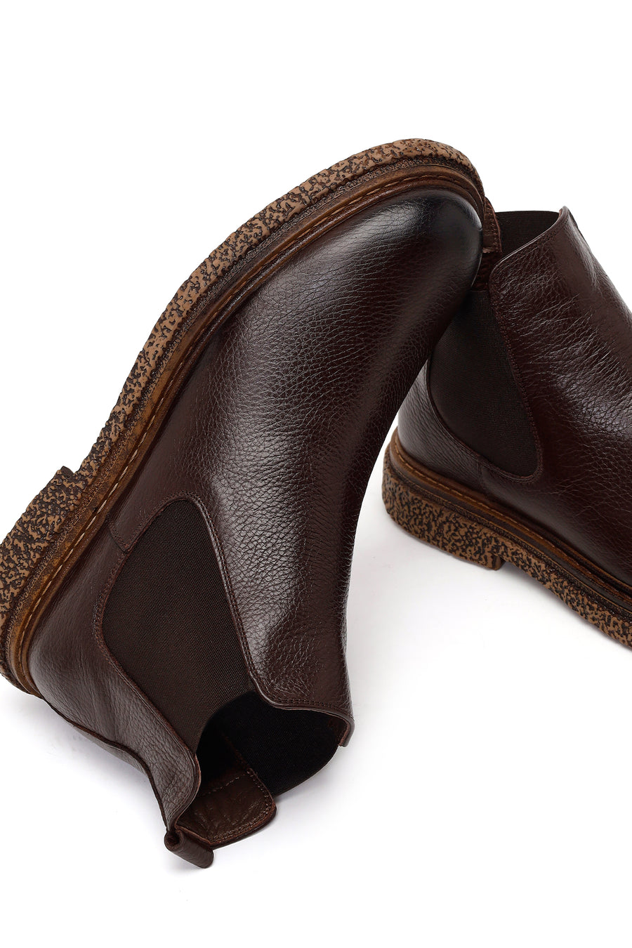 Male Brown Leather Casual Chelsea Boots