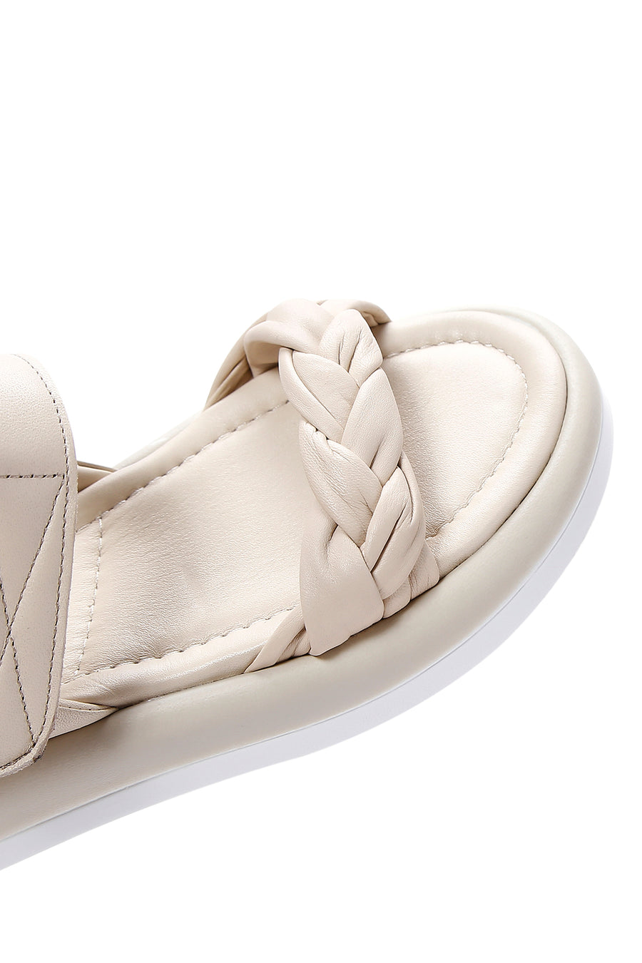 Kadın Bej Deri Comfort Sandalet