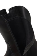 Harley Davidson Woman Black River Zip Closure Thick-Soled Leather Boots | Derimod