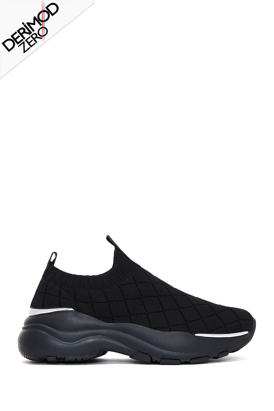 Women's Black Thick Soled Sneaker