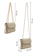 Women's Gold Chain Strap Embellished Evening Bag | Derimod