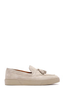 Derimod Fly Erkek Bej Süet Deri Casual Loafer | Derimod