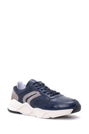 Men's Suede Detailed Leather Sneaker | Derimod