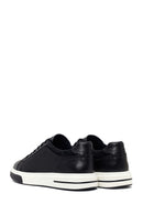 Male Black Lace-Up Thick-Soled Leather Sneaker | Derimod