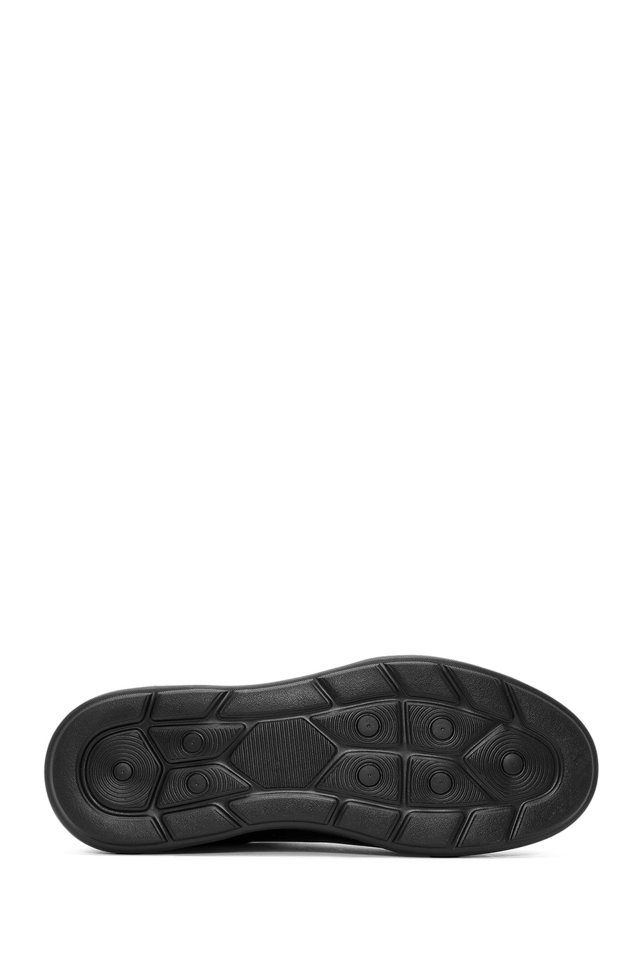 Men's Black Lace-up Leather Sneaker