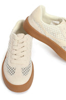 Women's Beige Lace-up Fabric Sneaker | Derimod
