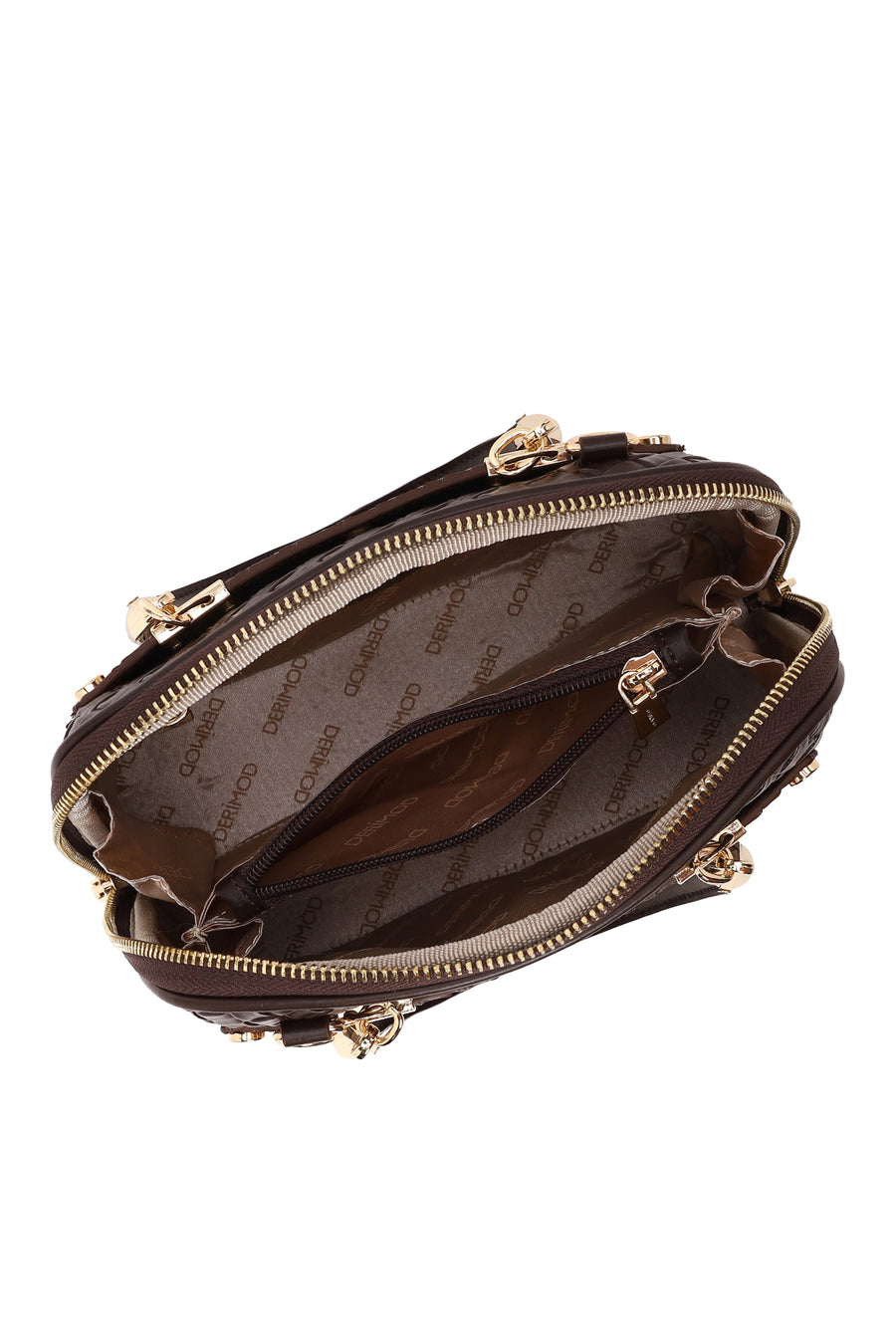 Woman Brown Long-Strap Knitted Classic Shoulder Bag