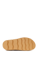 Woman Tan Strappy Thick-Soled Suede Sandal | Derimod