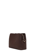 Woman Brown Long-Strap Printed Crossbody Bag | Derimod
