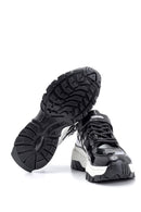 Kadın Yüksek Tabanlı Rugan Detaylı Sneaker | Derimod