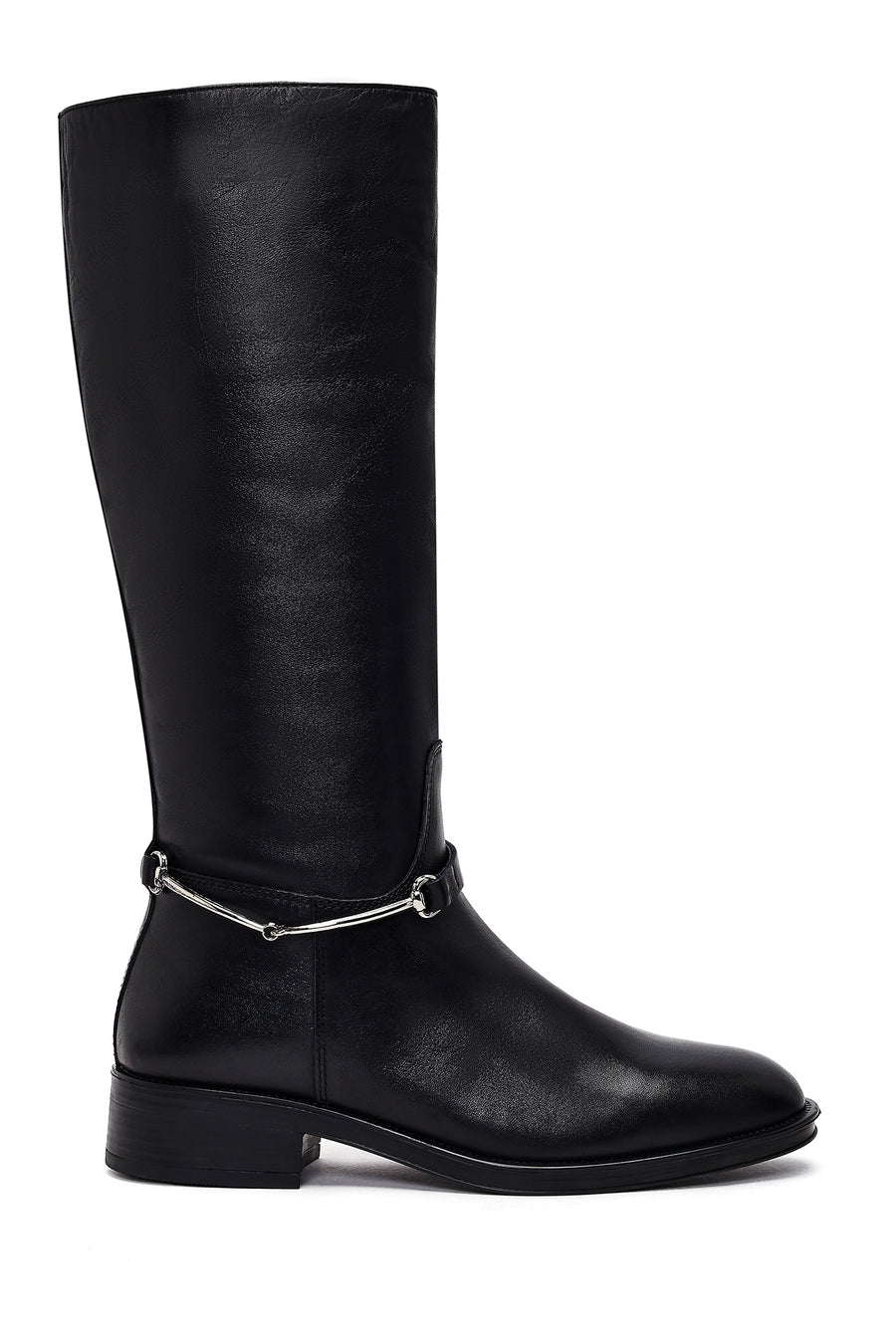 Women's Black Leather Boots with Accessories 25WFD511018 | Derimod