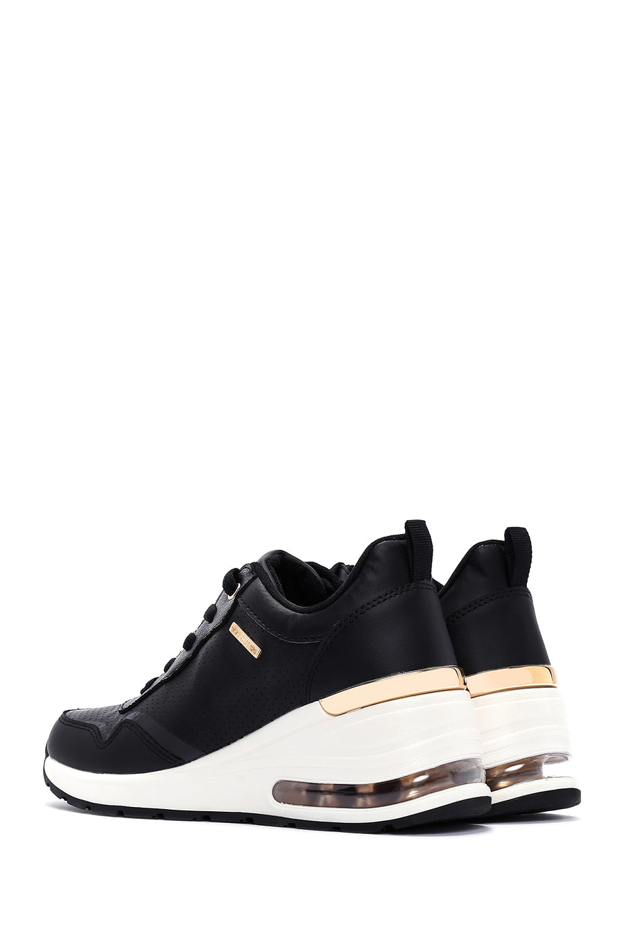Skechers Women's Black Millon Air Wedge Heel Sneaker