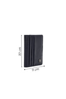 Men's Navy Blue Leather Card Holder | Derimod