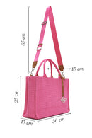 Women's Pink Straw Shoulder Bag | Derimod