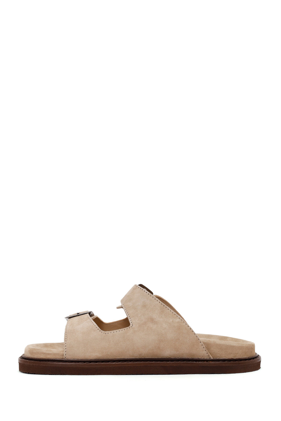 Male Beige Strappy Suede Slipper