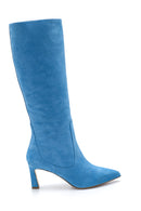 Women's Nubuck Leather Heeled Boots | Derimod