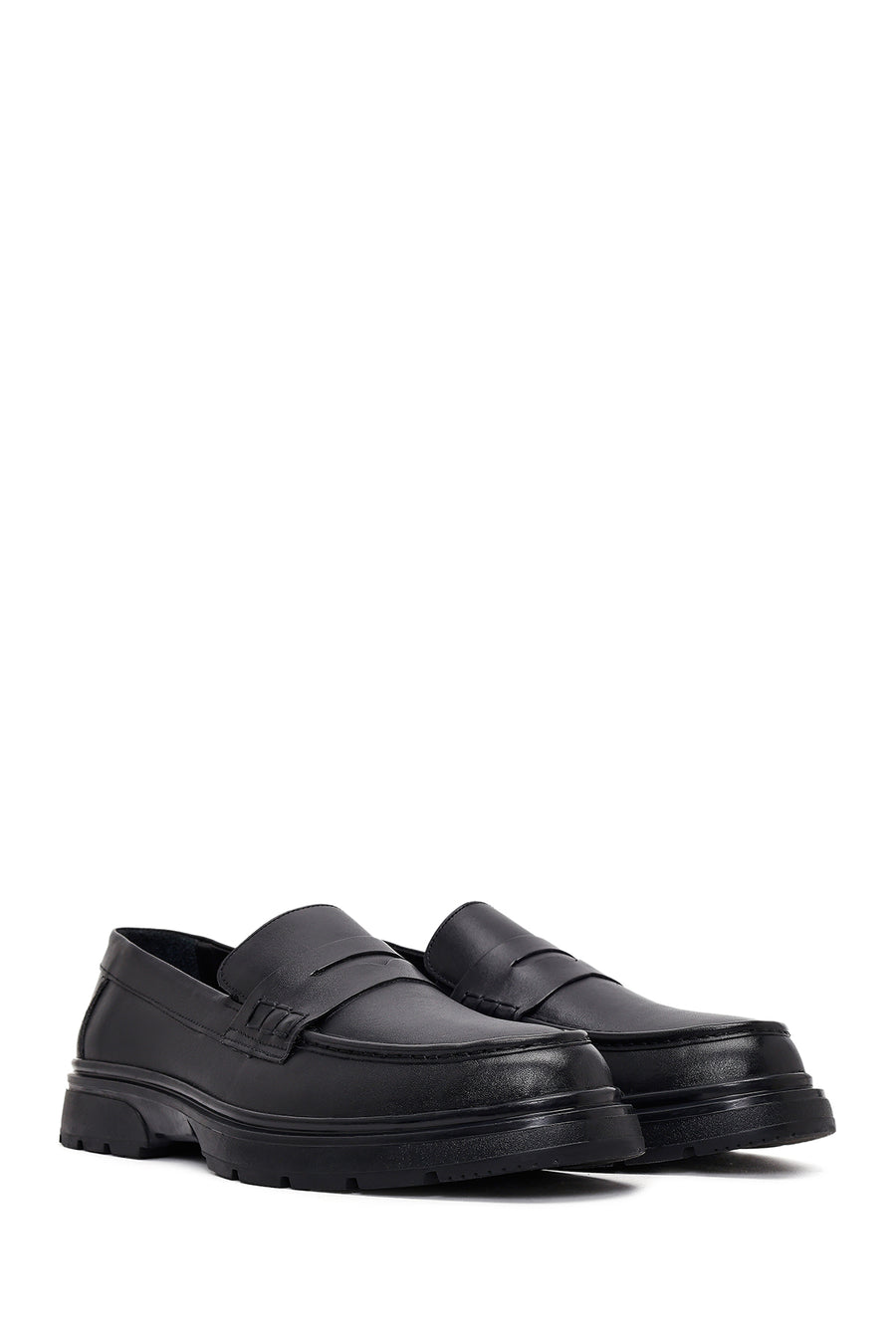 Men's Black Leather Loafer