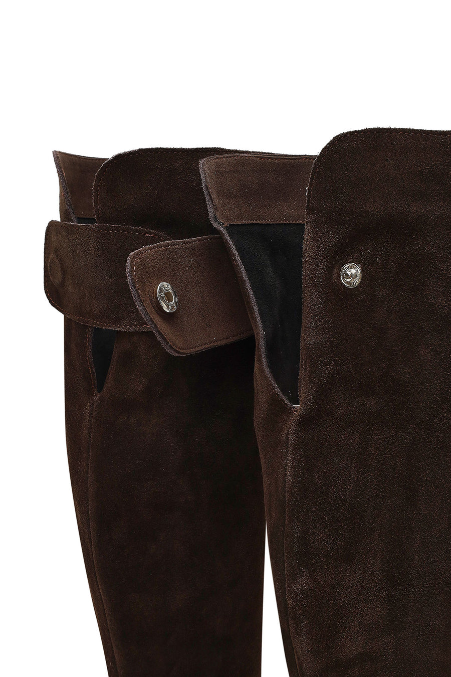 Women's Brown Thin Heeled Suede Leather Boot