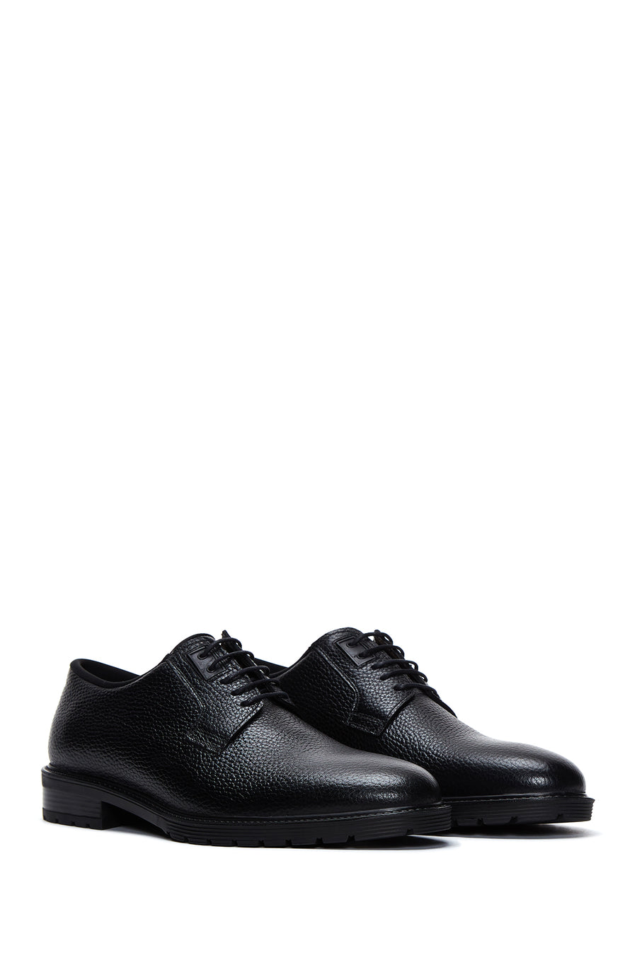
Men's Black Lace-Up Leather Classic Shoes
