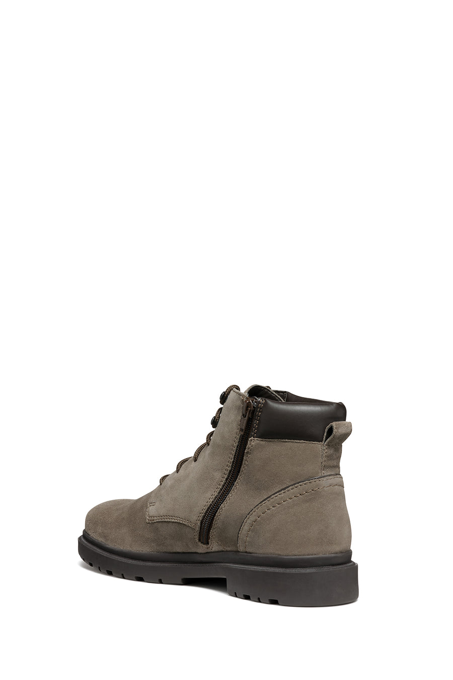 Geox Men's Mink Spherica Ec1d Lace-Up Suede Leather Combat Boots