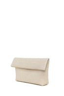Woman Beige Braided Clutch Bag | Derimod