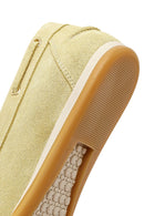 Women's Yellow Lace-up Suede Leather Shoes | Derimod