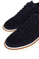 Erkek Lacivert Bağcıklı Süet Deri Sneaker | Derimod