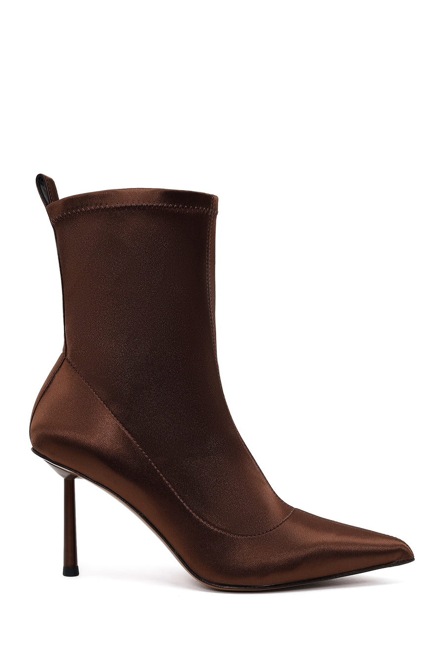 Woman Brown Zip Closure Thin-heeled Stretch Boots AF100005KK | Derimod