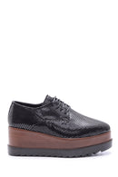 Women's Snakeskin Patterned High-Sole Shoes | Derimod