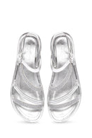 Women's Silver Ankle Strap Sandals | Derimod
