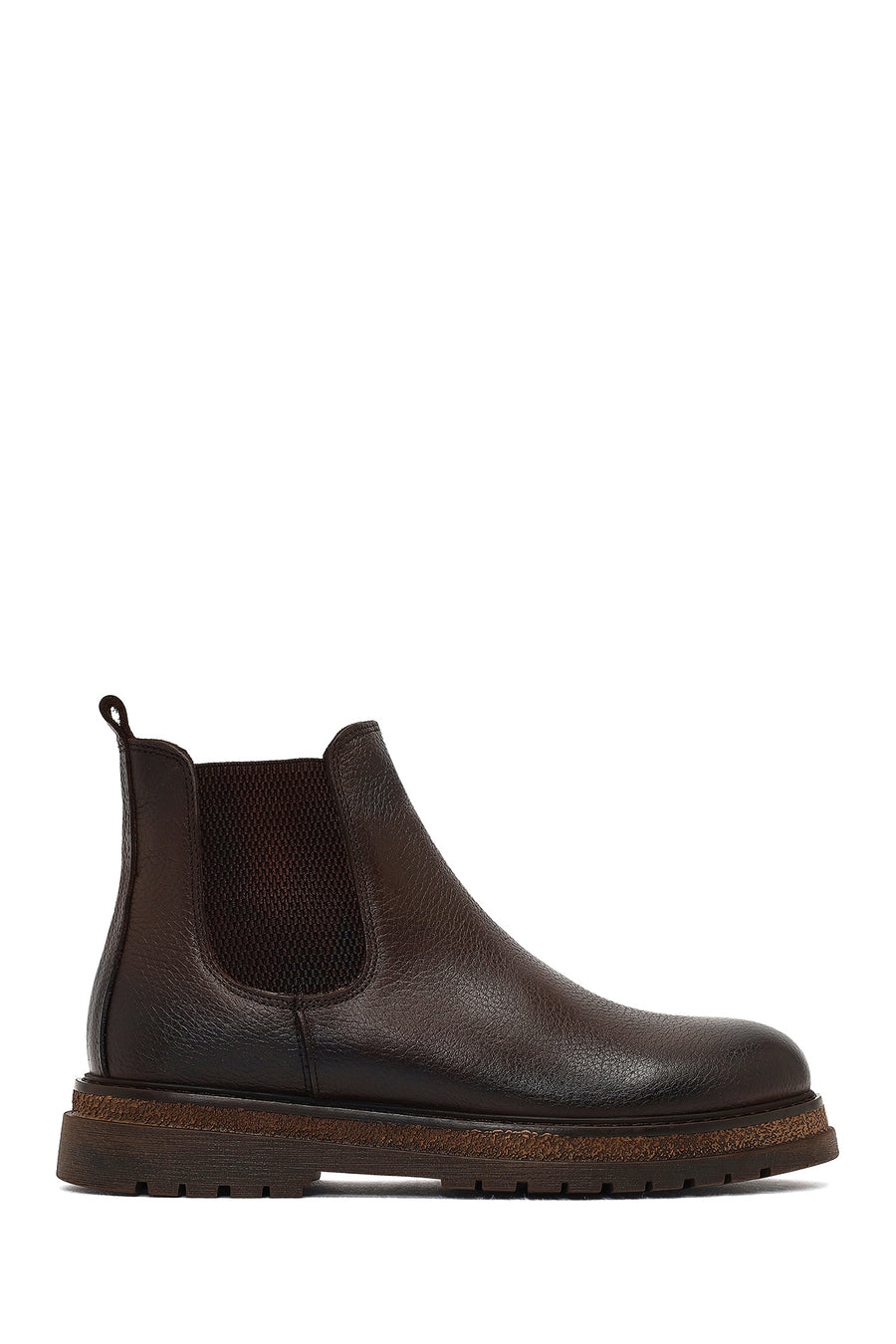 Male Brown Leather Chelsea Boots WM610003DF | Derimod