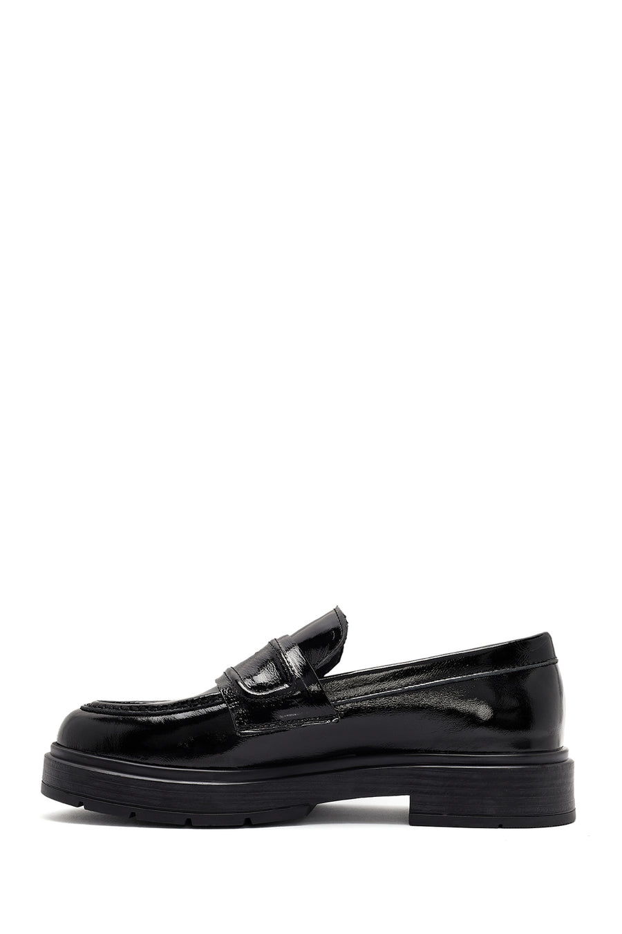 Women's Black Patent Leather Moccasin Loafer