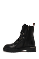Harley Davidson Woman Black Camiel Zip Closure Leather Boots | Derimod