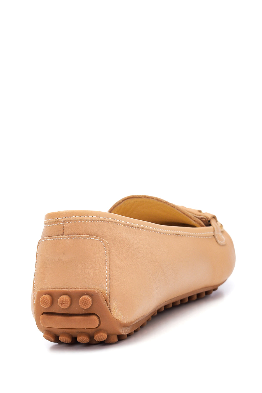 Kadın Camel Deri Loafer