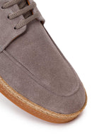 Male Gray Lace-Up Suede Casual Shoes | Derimod