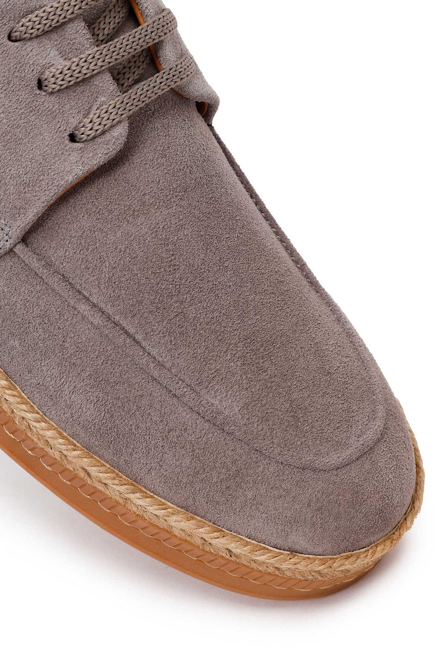 Male Gray Lace-Up Suede Casual Shoes