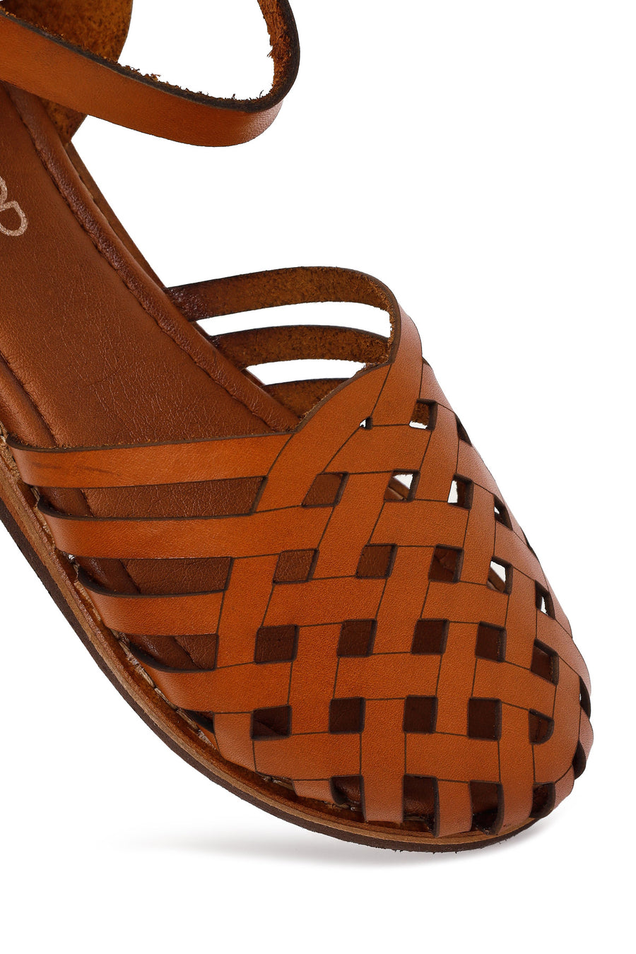 Woman Tan Ankle-Buckle Leather Bodrum Sandal