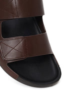 Male Brown Strapped Leather Sandals | Derimod