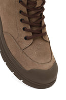 Male Mink Zip Closure Nubuck Leather Boots | Derimod