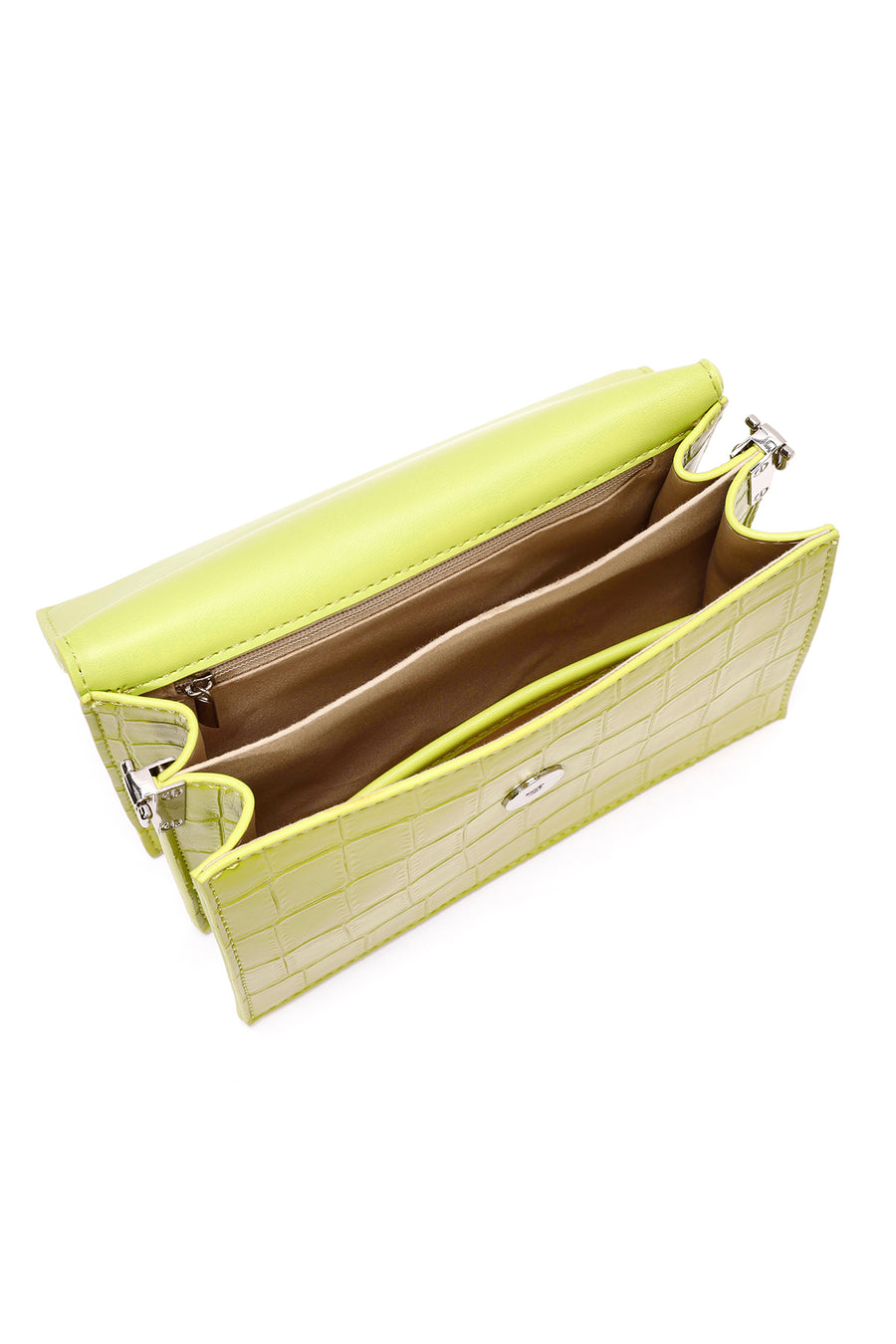 Women's Green Long Strap Chain Detailed Mini Handbag