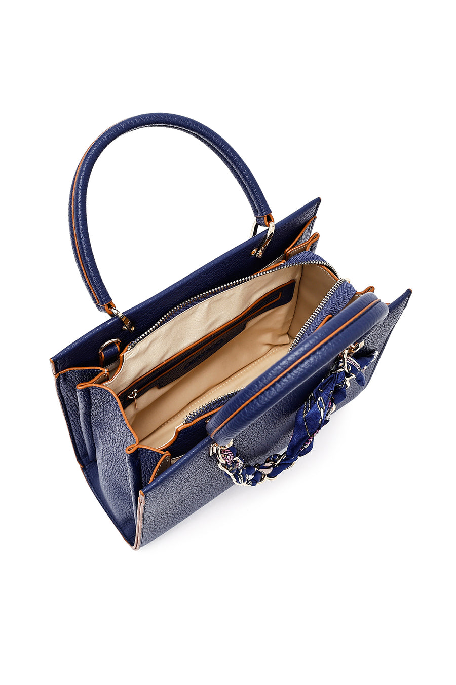 Women's Navy Blue Long Strap Accessory Handbag