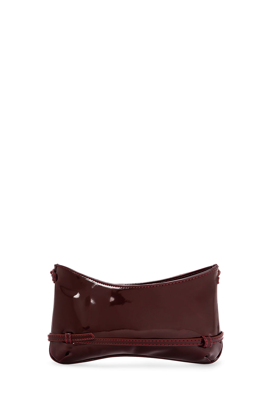 Women's Claret Red Patent Leather Shoulder Bag