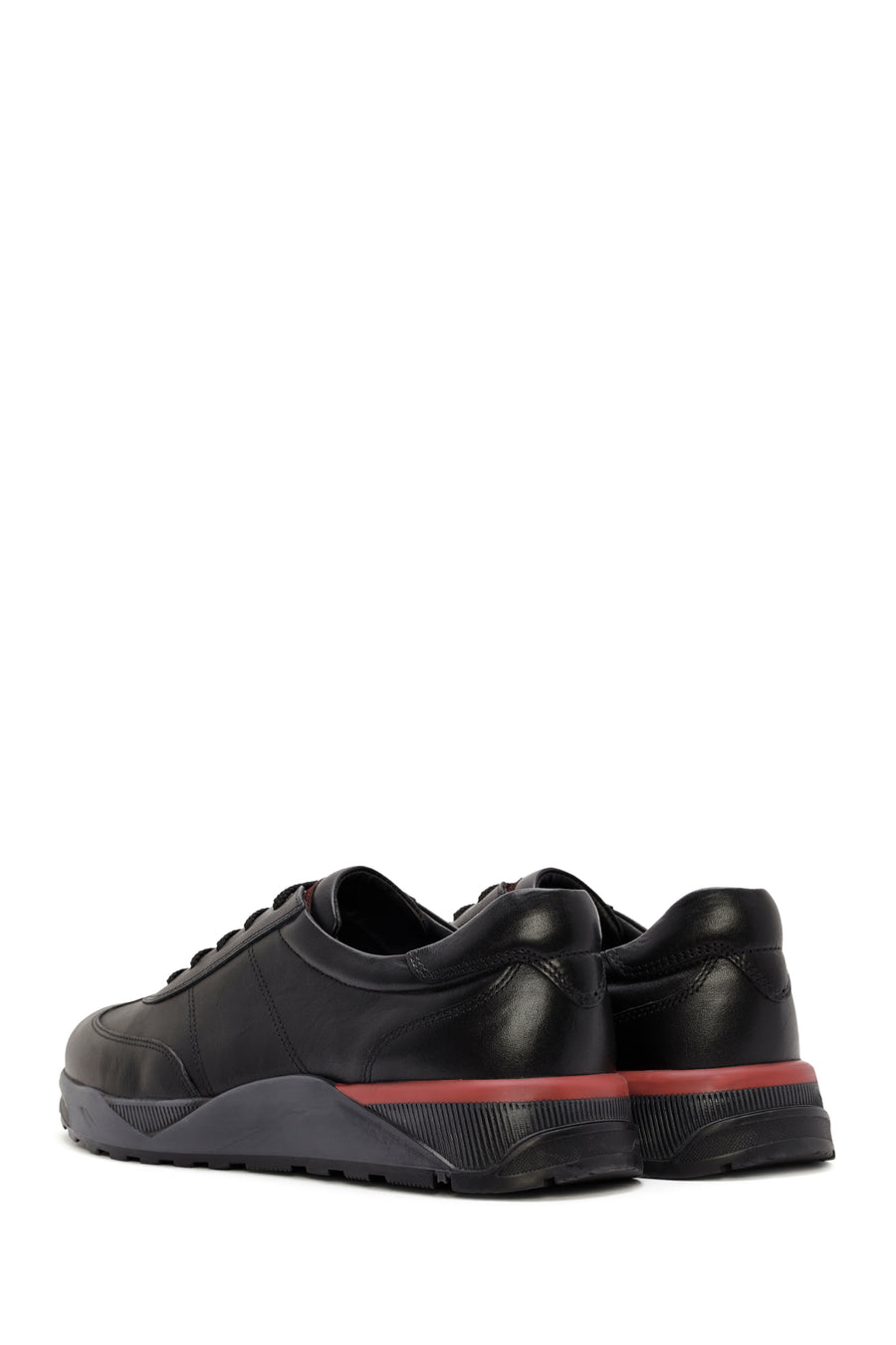Men's Black Lace-up Leather Casual Shoes