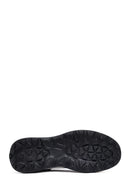 Men's Black Lace-up Thick-Sole Leather Sneaker | Derimod